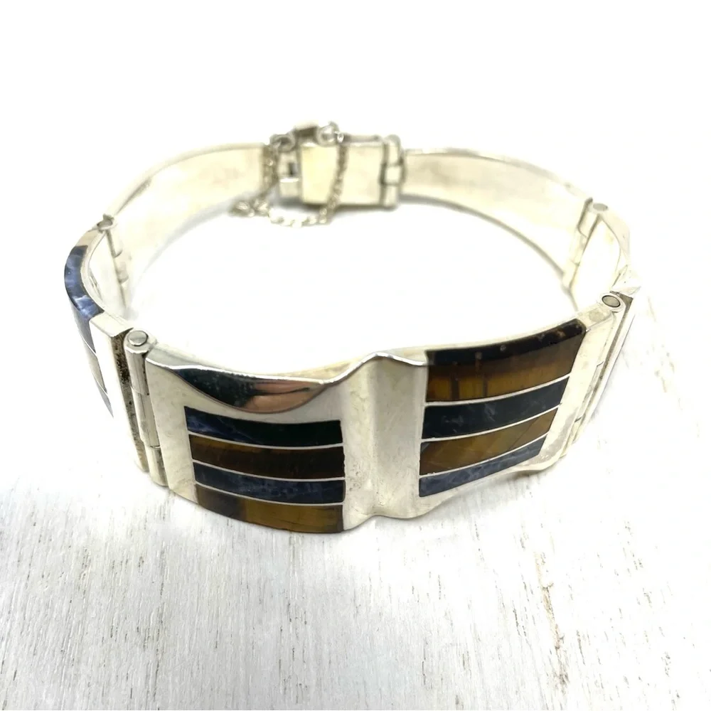 TAXCO three piece sterling silver set with inlaid gemstones, NWOT - Picture 9 of 14